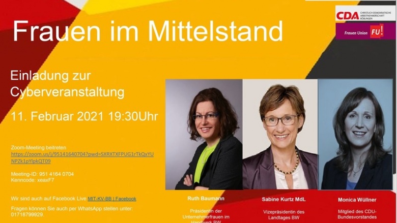 Cyberveranstaltung: Frauen im Mittelstand am 11. Februar