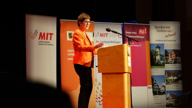 Annegret Kramp-Karrenbauer beim wirtschaftspolitischen Neujahrsempfang von CDU und MIT in Leonberg